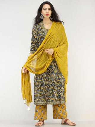 Bahaar Mehr - Set of Kurta Palazzo & Dupatta - KS45A2261D