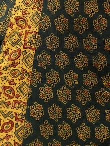 Green Yellow Maroon Black Ajrakh Hand Block Printed Kurta in Natural Colors - K108F1598