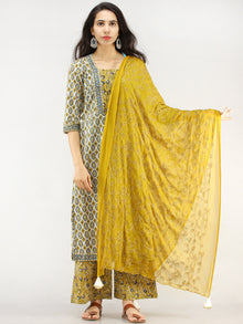 Bahaar Aadab - Set of Kurta Palazzo & Dupatta - KS03C2263D