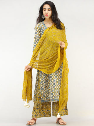 Bahaar Aadab - Set of Kurta Palazzo & Dupatta - KS03C2263D