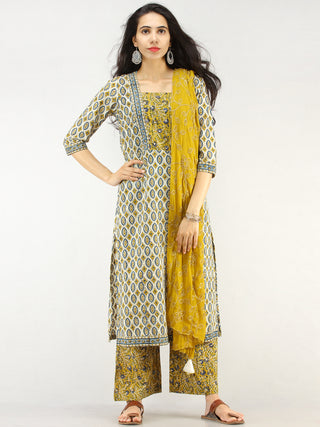 Bahaar Aadab - Set of Kurta Palazzo & Dupatta - KS03C2263D