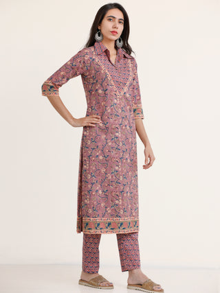 Jashn Zinal Set Of Kurta Pants Kota Dupatta
