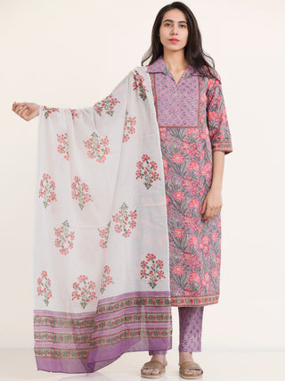 Jashn Diba Set Of Kurta Pants Dupatta