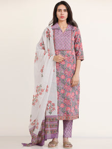 Jashn Diba Set Of Kurta Pants Dupatta