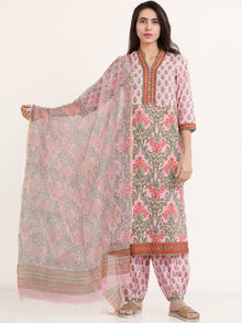 Jashn Saima Set Of Kurta Pants Kota Doria Dupatta