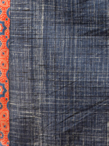 Indigo Ivory Red Ajrakh Hand Brushed & Hand Block Printed Kurta in Natural Colors - K117F1510