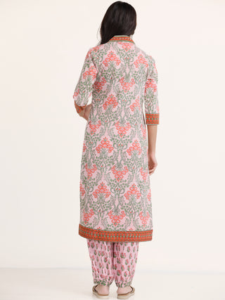 Jashn Mohak Set Of Kurta Pants Kota Doria Dupatta