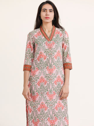 Jashn Mohak Set Of Kurta Pants Kota Doria Dupatta