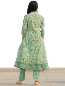 Nayab Abeeha - Set of Anarkali Kurta Pants & Dupatta - KS13H2541D