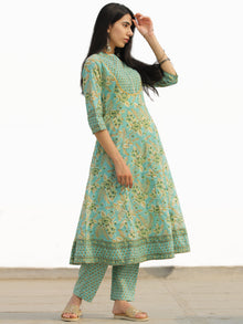 Nayab Abeeha - Set of Anarkali Kurta Pants & Dupatta - KS13H2541D