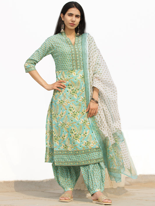 Nayab Aaina - Set of Kurta Salwar Pants & Dupatta - KS59F2541D
