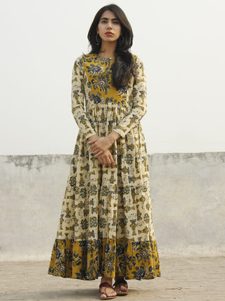 Taraab - Long Hand Block Cotton Tier Dress  - D139F1060