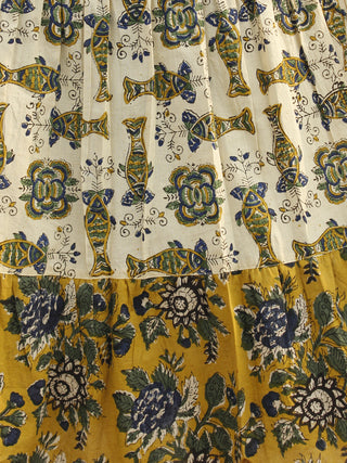 Taraab - Long Hand Block Cotton Tier Dress  - D139F1060