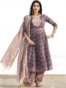 Nayab Beena - Set of Anarkali Kurta Salwar Pants & Dupatta - KS69C2530D