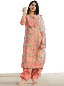 Nayab Rawza - Set of Kurta Salwar Pants & Dupatta - KS03B2542D