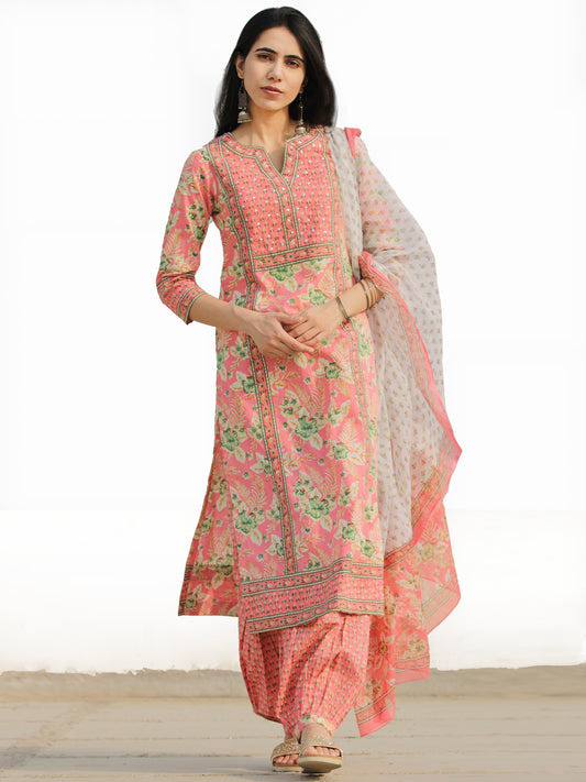 Nayab Rawza - Set of Kurta Salwar Pants & Dupatta - KS03B2542D