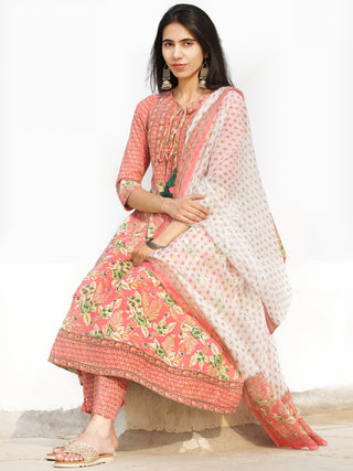 Nayab Saania - Set of Anarkali Kurta Pants & Dupatta - KS13B2542D