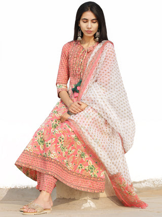 Nayab Saania - Set of Anarkali Kurta Pants & Dupatta - KS13B2542D