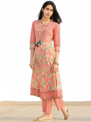 Nayab Saania - Set of Anarkali Kurta Pants & Dupatta - KS13B2542D