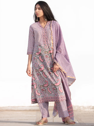 Nayab Parizaad - Set of Kurta Pants & Dupatta - KS59E2536D