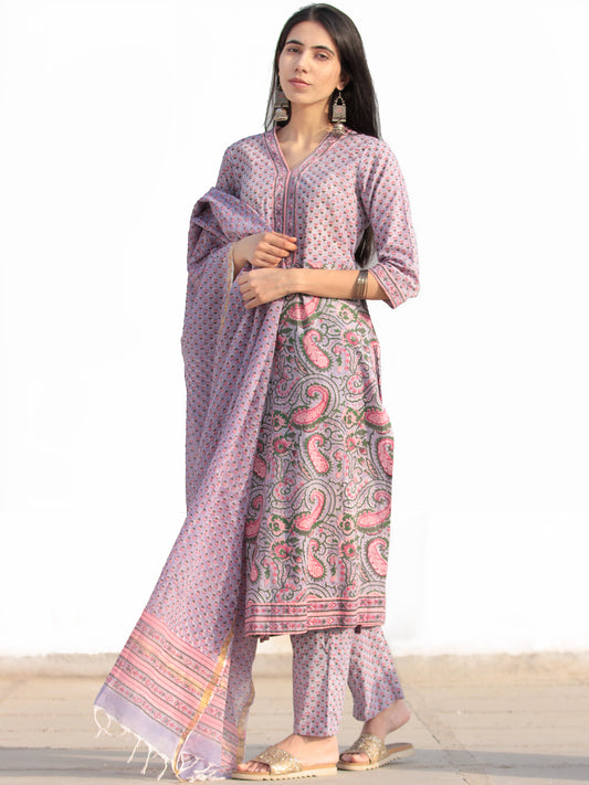 Nayab Parizaad - Set of Kurta Pants & Dupatta - KS59E2536D