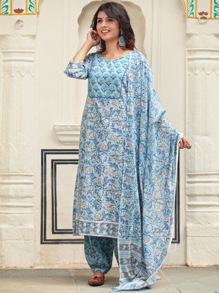 Jashn Naina Set Of Kurta Salwar Pants Dupatta