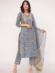 Megha Naina Set Of Kurta Pant Kota Dupatta