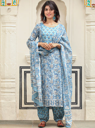 Jashn Naina Set Of Kurta Salwar Pants Dupatta