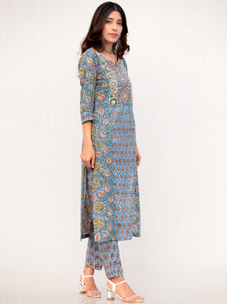 Megha Naina Set Of Kurta Pant Kota Dupatta