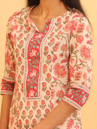 Nayab Gulzar - Kurta Pants & Kota Doria Dupatta - KS08A2563D