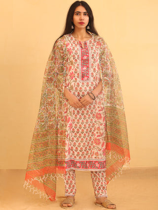 Nayab Gulzar - Kurta Pants & Kota Doria Dupatta - KS08A2563D