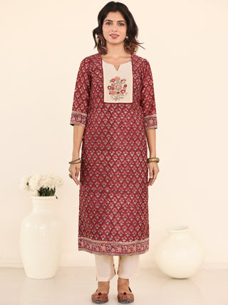 Jashn Lahma Set Of Kurta Pants Chanderi Dupatta