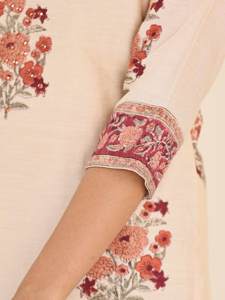 Jashn Pakiza Set Of Kurta Pants Chanderi Dupatta