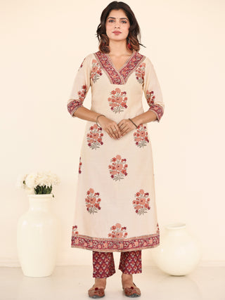 Jashn Pakiza Set Of Kurta Pants Chanderi Dupatta
