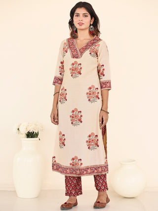 Jashn Pakiza Set Of Kurta Pants Chanderi Dupatta