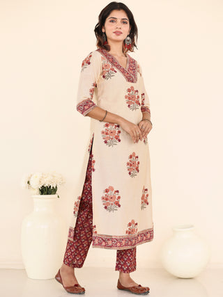 Jashn Pakiza Set Of Kurta Pants Chanderi Dupatta