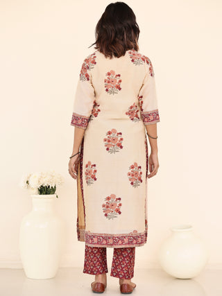 Jashn Pakiza Set Of Kurta Pants Chanderi Dupatta