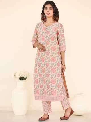 Utsav Saanvi Set Of Silk Kurta Pants Dupatta