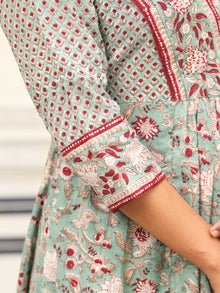 Jashn Utsav Set Of Flared Kurta Pants Dupatta