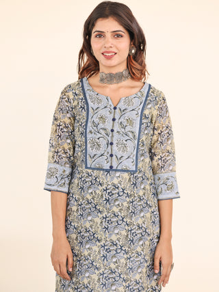Utsav Tara Chanderi Silk Kurta