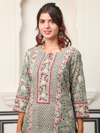 Test Set Of Kurta Salwar Pants Dupatta