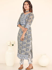 Utsav Tara Set Of Silk Kurta Pants Dupatta