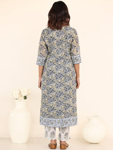 Utsav Tara Set Of Silk Kurta Pants Dupatta