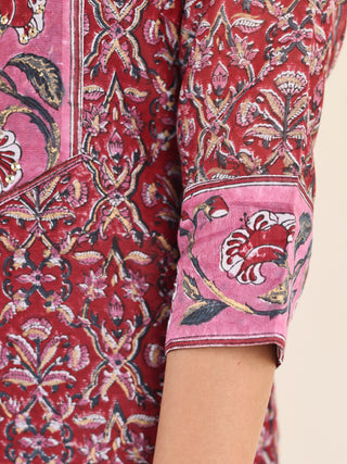 Utsav Kaamya Set Of Chanderi Silk Kurta Pants Dupatta