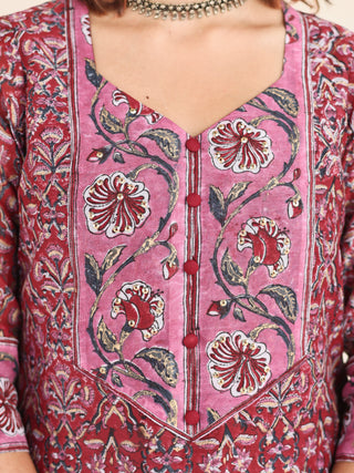 Utsav Kaamya Set Of Chanderi Silk Kurta Pants Dupatta