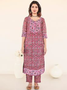 Utsav Kaamya Set Of Chanderi Silk Kurta Pants Dupatta