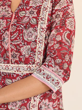 Utsav Jabeen Chanderi Silk Kurta