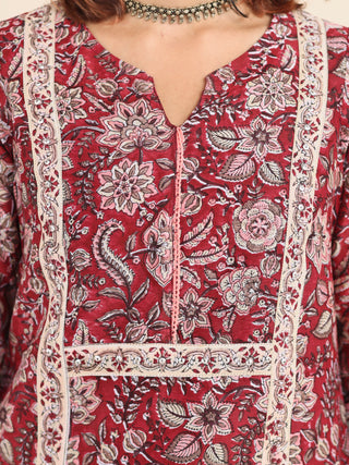 Utsav Jabeen Chanderi Silk Kurta