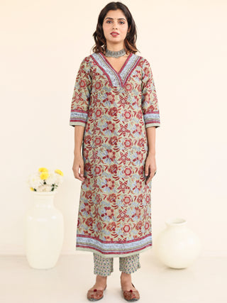 Utsav Zalak Chanderi Silk Kurta