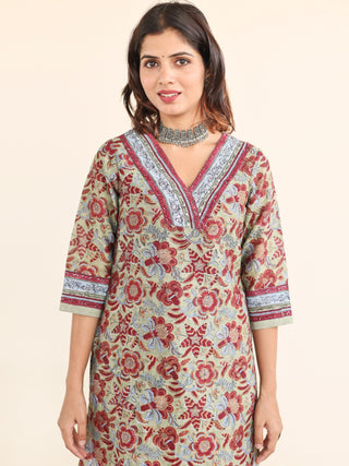 Utsav Zalak Chanderi Silk Kurta